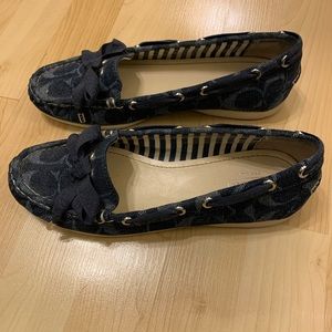Coach navy blue loafers size 8